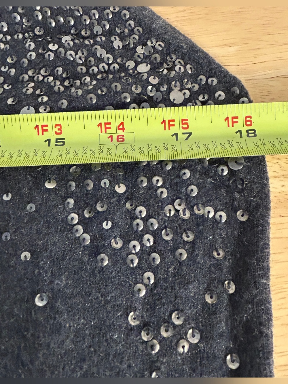 Eileen Fisher L large Sequin tank top Organic Cotton cashmere mix gray sweater - Picture 16 of 16
